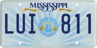 MS license plate LUI811
