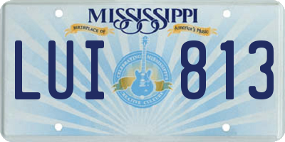 MS license plate LUI813