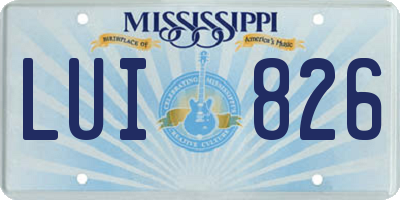 MS license plate LUI826