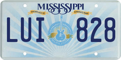MS license plate LUI828