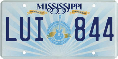 MS license plate LUI844