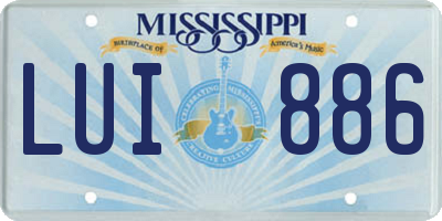 MS license plate LUI886