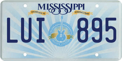 MS license plate LUI895