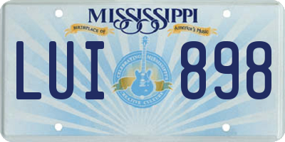 MS license plate LUI898