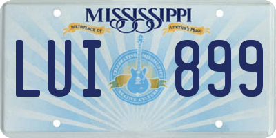 MS license plate LUI899
