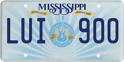 MS license plate LUI900