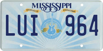 MS license plate LUI964