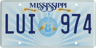 MS license plate LUI974