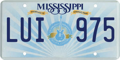 MS license plate LUI975