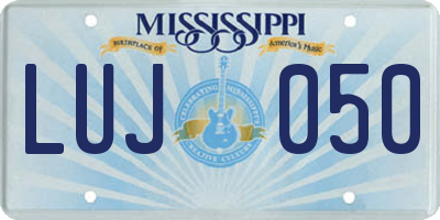 MS license plate LUJ050