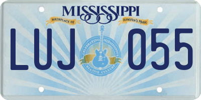 MS license plate LUJ055
