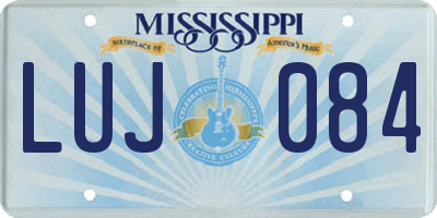 MS license plate LUJ084