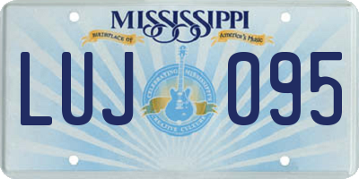 MS license plate LUJ095