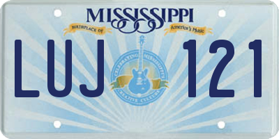 MS license plate LUJ121