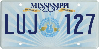 MS license plate LUJ127