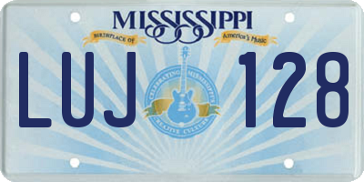 MS license plate LUJ128