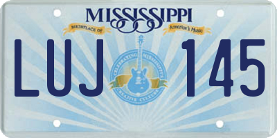 MS license plate LUJ145