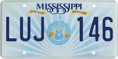 MS license plate LUJ146
