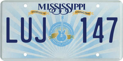 MS license plate LUJ147