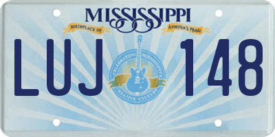 MS license plate LUJ148