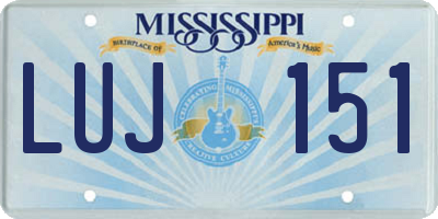 MS license plate LUJ151
