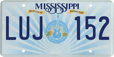 MS license plate LUJ152