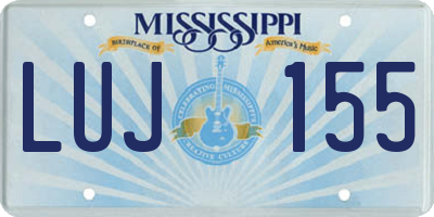 MS license plate LUJ155