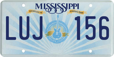 MS license plate LUJ156