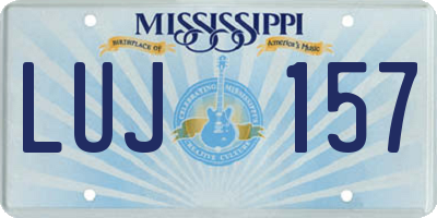 MS license plate LUJ157
