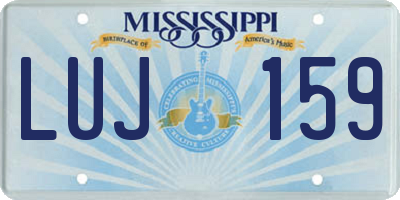 MS license plate LUJ159