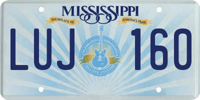 MS license plate LUJ160