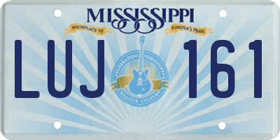 MS license plate LUJ161