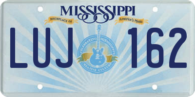 MS license plate LUJ162