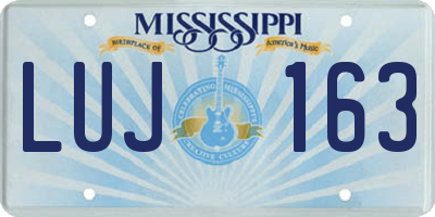 MS license plate LUJ163