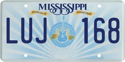 MS license plate LUJ168