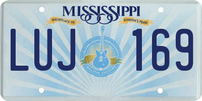 MS license plate LUJ169