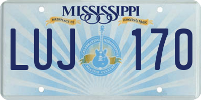 MS license plate LUJ170