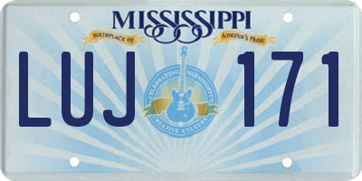 MS license plate LUJ171