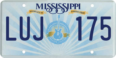 MS license plate LUJ175