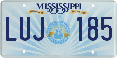 MS license plate LUJ185