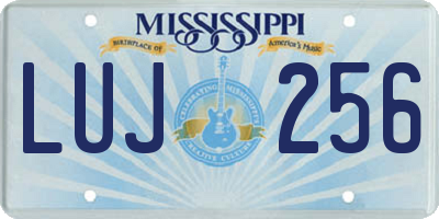 MS license plate LUJ256