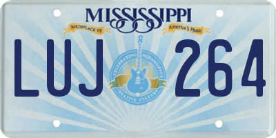 MS license plate LUJ264