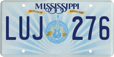 MS license plate LUJ276