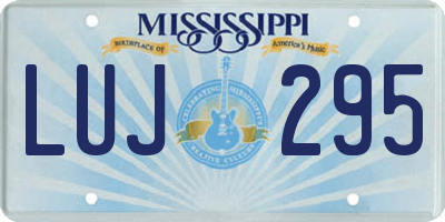 MS license plate LUJ295