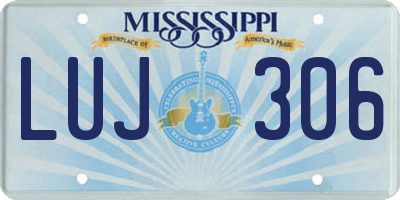 MS license plate LUJ306