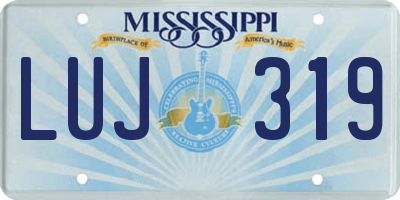 MS license plate LUJ319