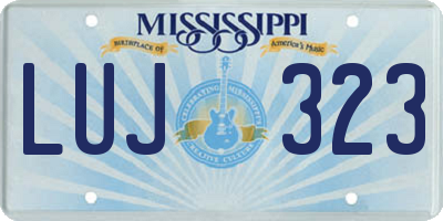MS license plate LUJ323