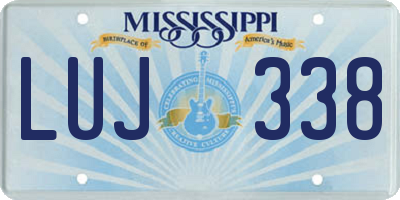 MS license plate LUJ338