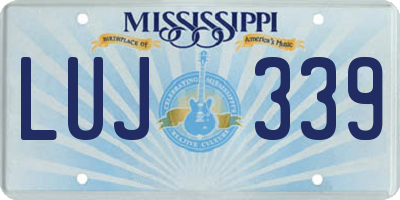 MS license plate LUJ339