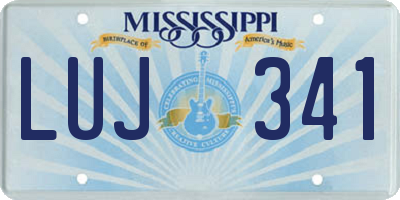 MS license plate LUJ341